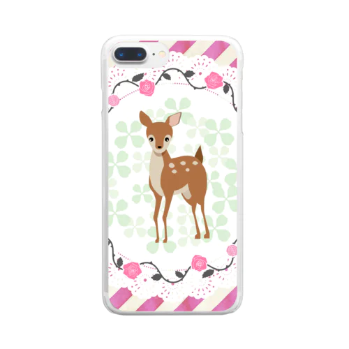 ファンシー子鹿ちゃん Clear Smartphone Case