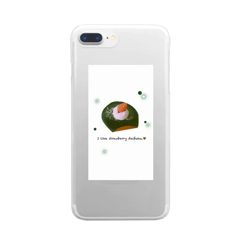 I like strawberry daifuku Clear Smartphone Case