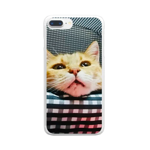 のほほんぷちょちゃんは猫。 Clear Smartphone Case