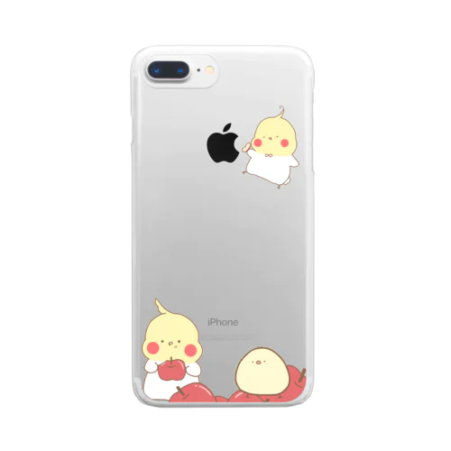 オカメとりんご Clear Smartphone Case