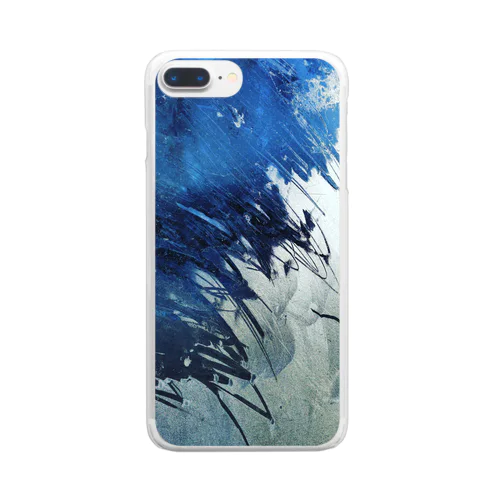 Wall Paint Blue Clear Smartphone Case