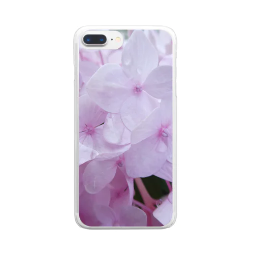 ピンクの紫陽花。 Clear Smartphone Case