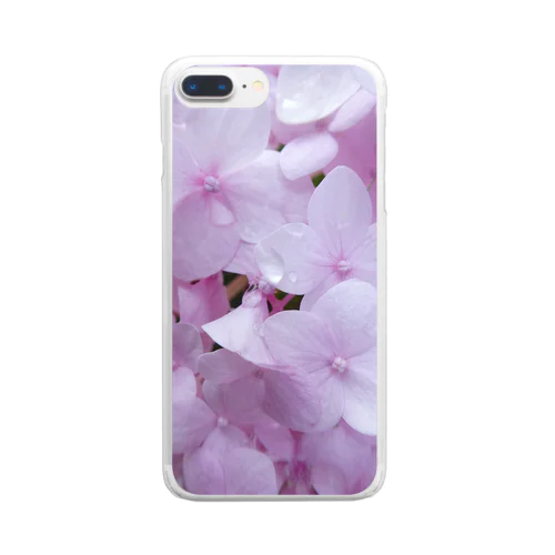 ピンクの紫陽花。 Clear Smartphone Case