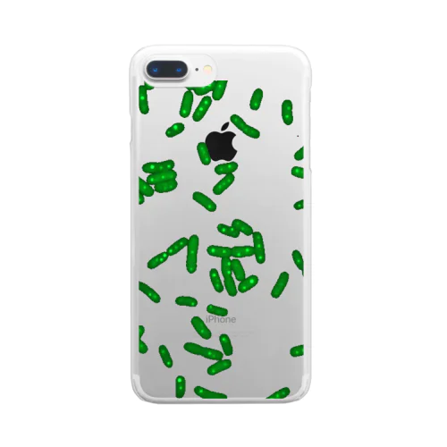 シアノバクテリア(緑) クリアスマホケース