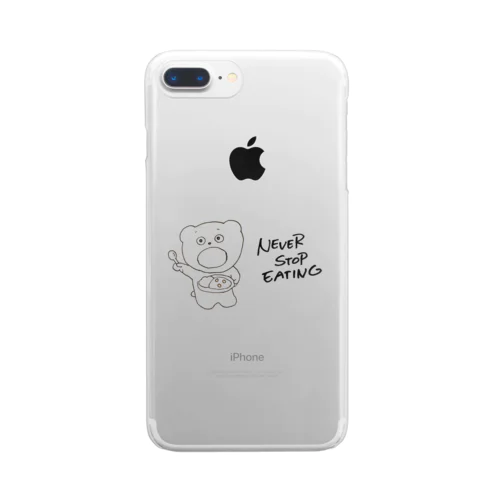 Never stop eating🐻 Clear Smartphone Case