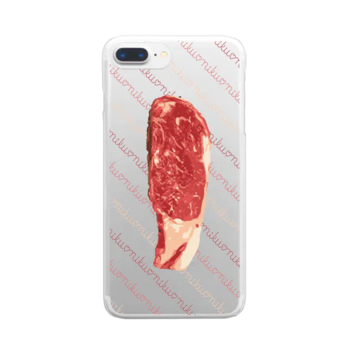 肉にく肉 Clear Smartphone Case