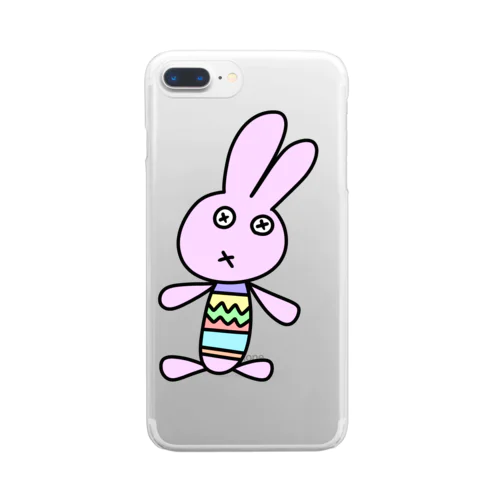 ぬいぐるみうさぎ Clear Smartphone Case