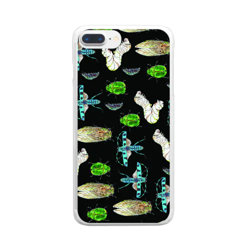 Black chic insects Clear Smartphone Case