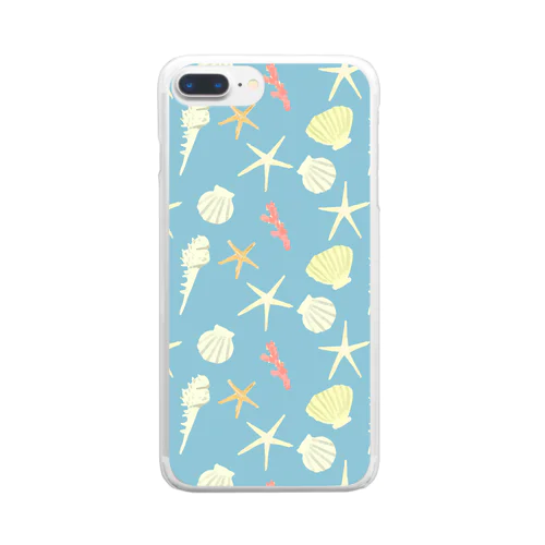 ノスタルジックシェル~smoke blue ver. Clear Smartphone Case