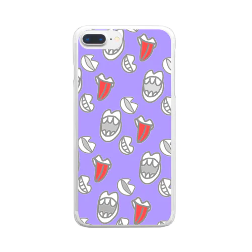 laughing！【パープル】 Clear Smartphone Case