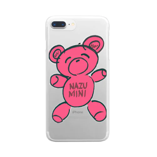 NAZU MINI bear （Pink）グッズ Clear Smartphone Case