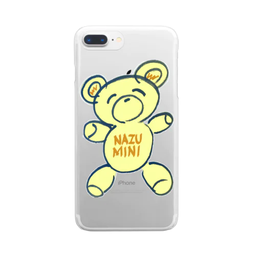 NAZU MINI bear （yellow）グッズ クリアスマホケース