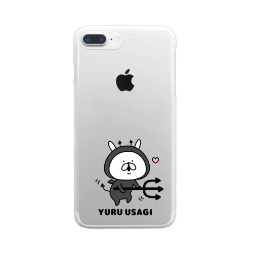 ゆるうさぎデビル Clear Smartphone Case