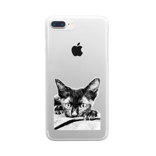 リアル黒猫(仔ねこ1) Clear Smartphone Case