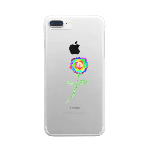 ROSE rainbow Clear Smartphone Case