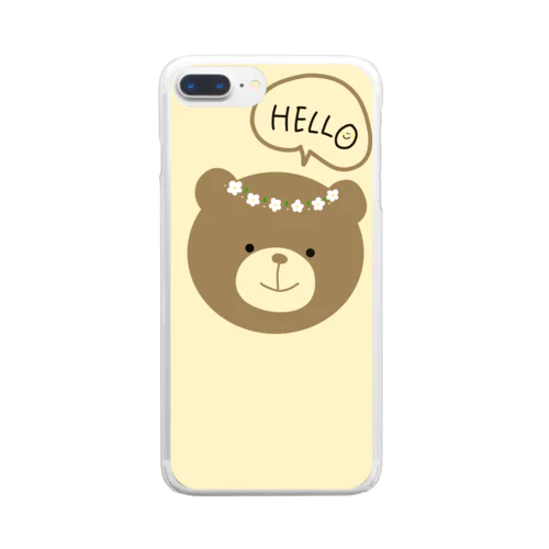 花かんむりクマさん♡ Clear Smartphone Case