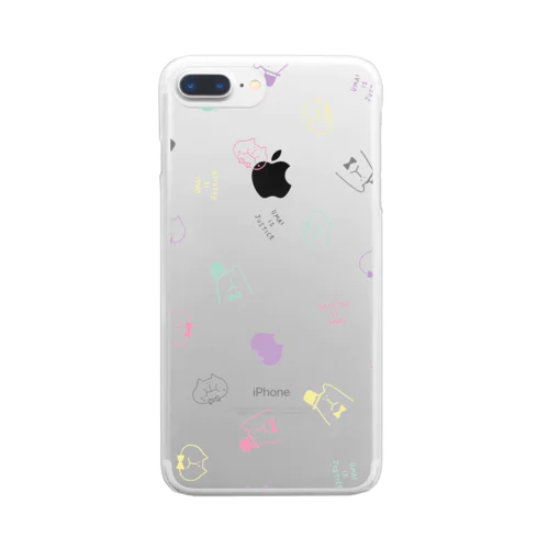 NONKI総柄（ミックス） Clear Smartphone Case