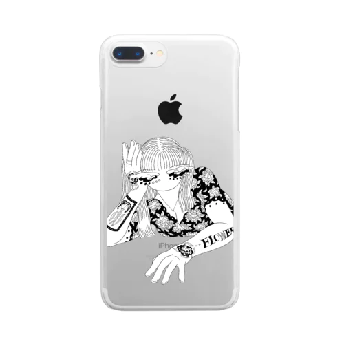 和彫の女の子 Clear Smartphone Case