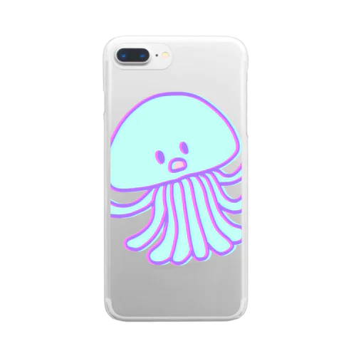 ふわふわうちうぢんさん Clear Smartphone Case