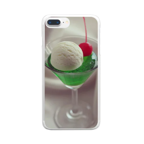 窓辺のクリームソーダ Clear Smartphone Case