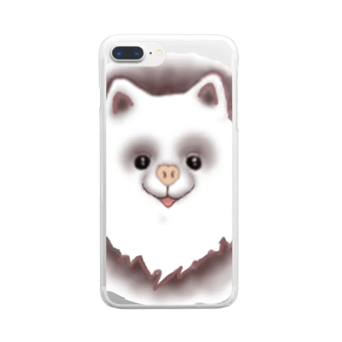 愛犬ポメラニアン Clear Smartphone Case