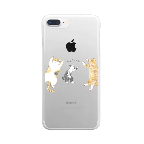 リラックスCATS. Clear Smartphone Case