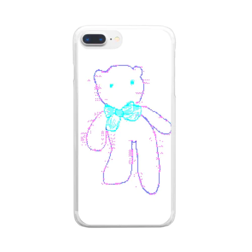 ナイスくまドット Clear Smartphone Case