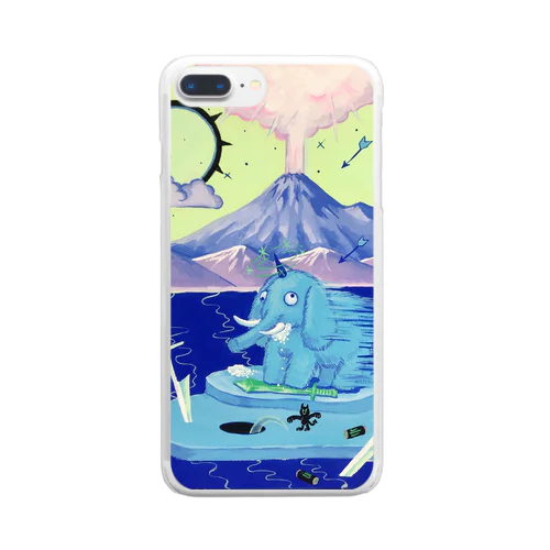 目眩を起こすマンモス♪ Clear Smartphone Case