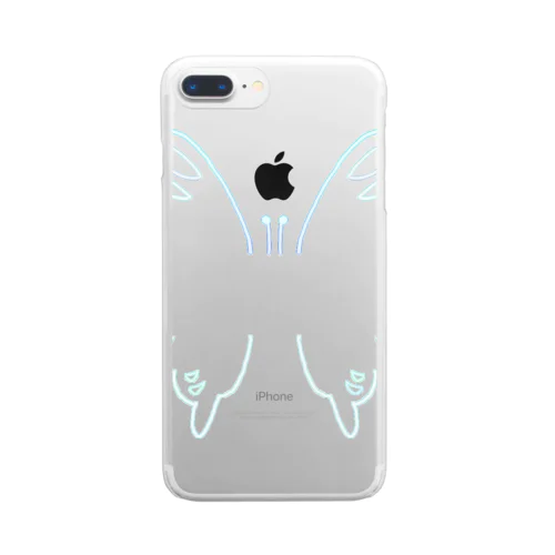 Blue butterfly 青蝶 Clear Smartphone Case