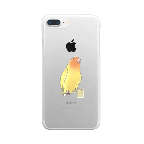 得意げ可愛い　コザクラインコちゃん【まめるりはことり】 Clear Smartphone Case