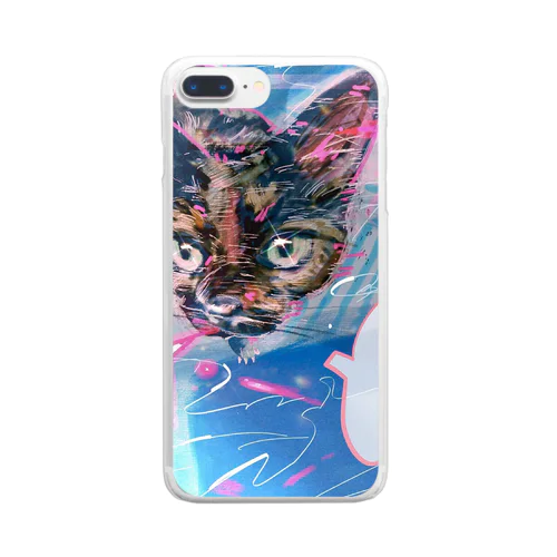 猫のルー Clear Smartphone Case