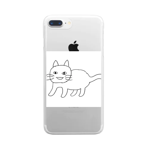 人型ねこちゃん Clear Smartphone Case