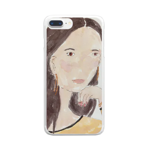 美女 Clear Smartphone Case