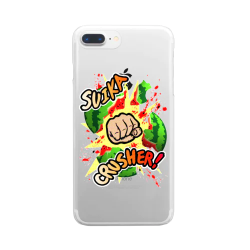 スイカ割りを極めし者 スイカクラッシャー！改 Clear Smartphone Case