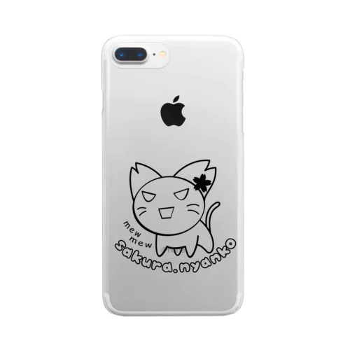 さくらにゃんこ（激おこ） Clear Smartphone Case