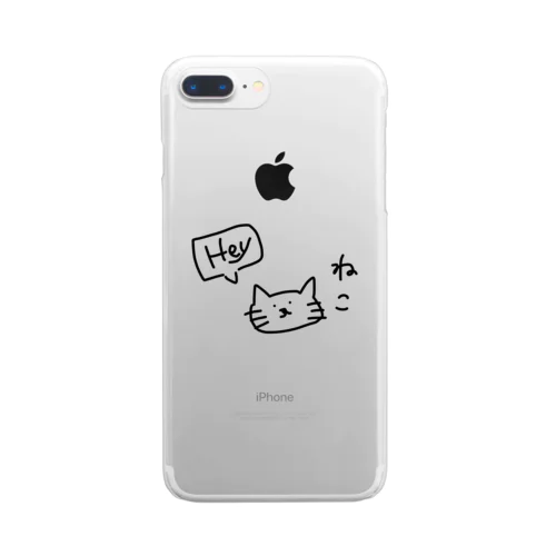 へいねこ Clear Smartphone Case