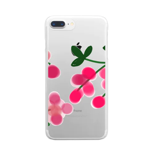 ボタニカル ベリーの花 Clear Smartphone Case