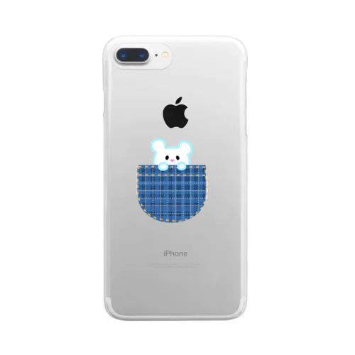 白くまくんinポケット Clear Smartphone Case