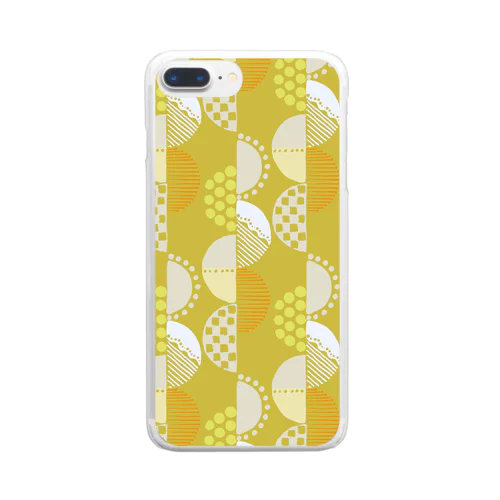 ハーフドロップ~yellow ver. Clear Smartphone Case