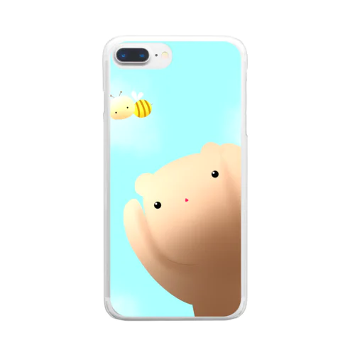 ハチとクマ（光） Clear Smartphone Case