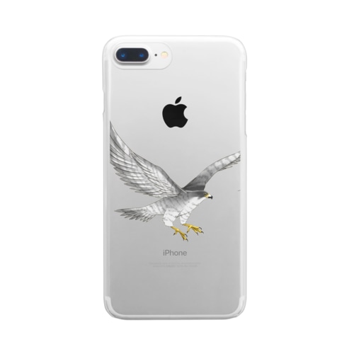 隼ファルコン【まめるりはことり】 Clear Smartphone Case
