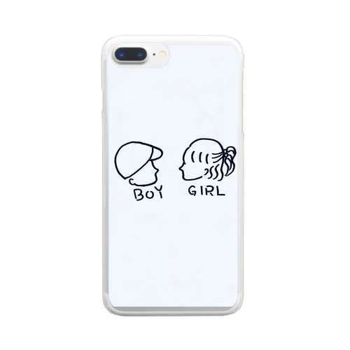 BOY GIRL Clear Smartphone Case