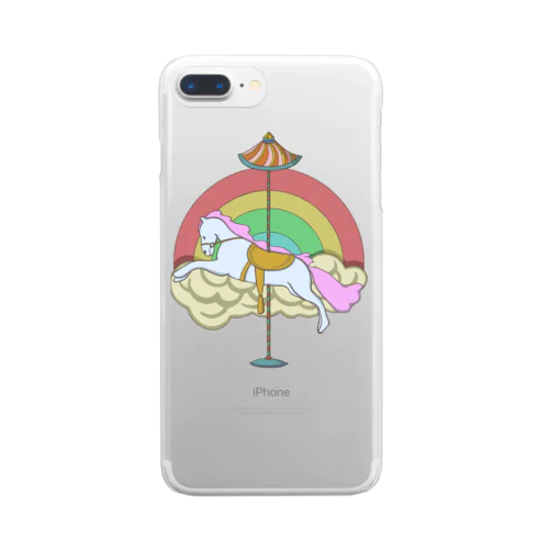 メリーゴーラウンド Clear Smartphone Case