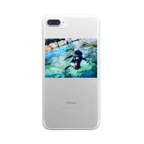 透ペンギン Clear Smartphone Case