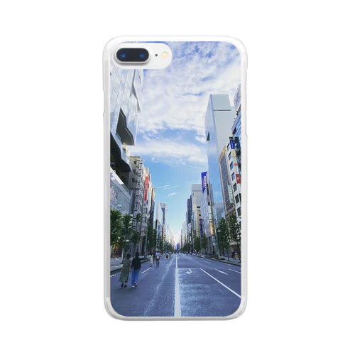 銀座雨上がり Clear Smartphone Case