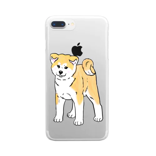 秋田犬の展覧会立ち込み練習 Clear Smartphone Case