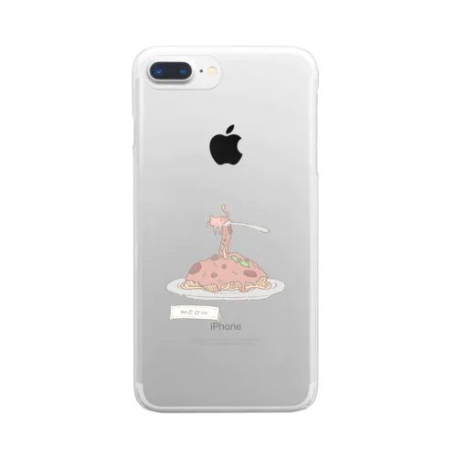 ねこパスタ Clear Smartphone Case