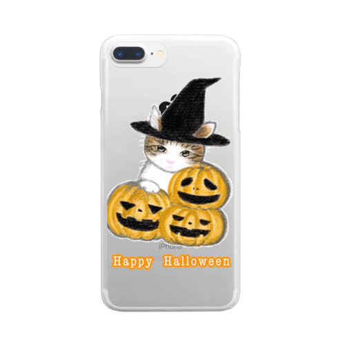 ハッピーハロウィン Clear Smartphone Case