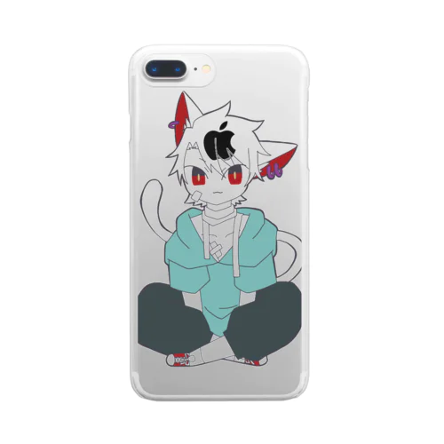 猫のキット Clear Smartphone Case