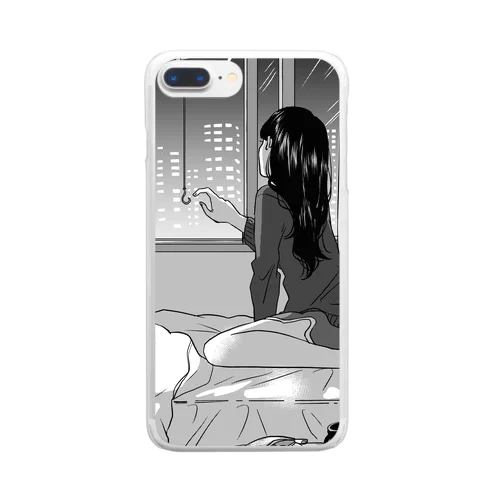 「楕円の星が光る夜」 Clear Smartphone Case